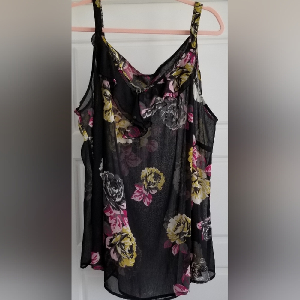 3/$20 Sheer Floral Blouse